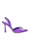 Aldo Castagna Woman Pumps Purple Size 8 Textile Fibers In Purple