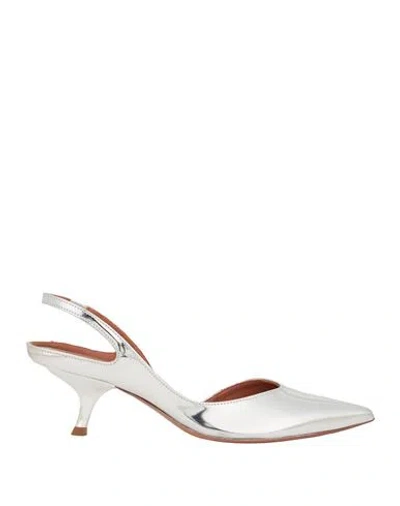 ALDO CASTAGNA ALDO CASTAGNA WOMAN PUMPS SILVER SIZE 6 LEATHER