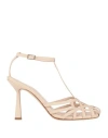 Aldo Castagna Woman Sandals Ivory Size 10 Soft Leather In White