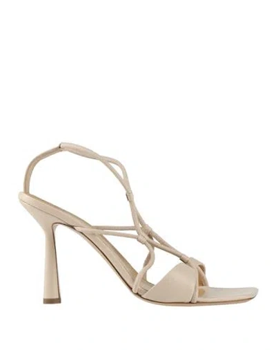 Aldo Castagna Woman Sandals Ivory Size 11 Leather In Neutral