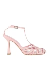Aldo Castagna Woman Sandals Light Pink Size 8 Soft Leather