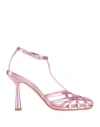Aldo Castagna Woman Sandals Pink Size 10 Soft Leather