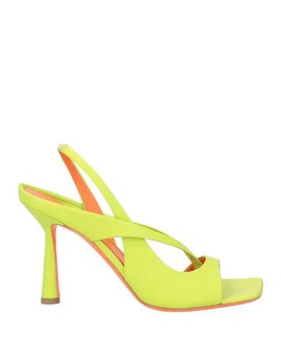 Aldo Castagna Woman Thong Sandal Lime Green Size 9 Leather