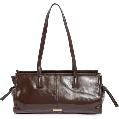 Aldo Chadwin Faux Leather Shoulder Bag In Choco Fondant Crinkle