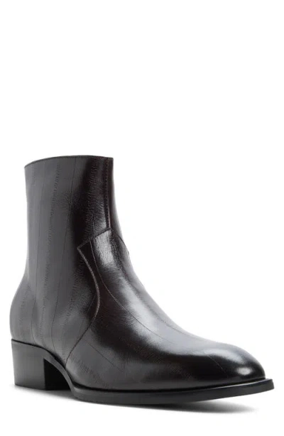 Aldo Chander Leather Boot In Brown