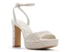 Aldo Chicgleam Ankle Strap Platform Sandal In White