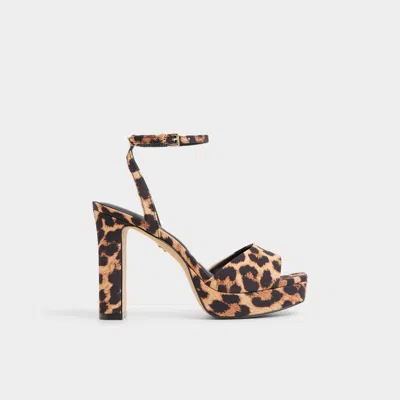 Aldo Chicgleam Platform Sandal In Animal Print
