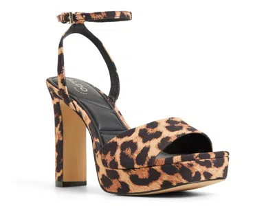 Aldo Chicgleam Platform Sandal In Animal Print