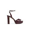 Aldo Chicgleam Ankle Strap Platform Sandal In Burgundy