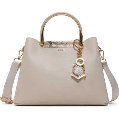 Aldo Cloenaa Faux Leather Satchel In Neutral