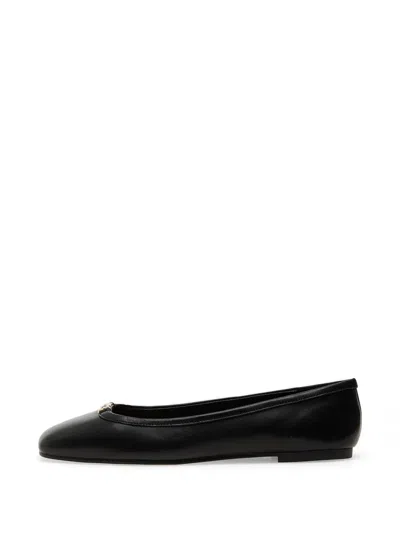 Aldo Corinthie Logo-plaque Square-toe Ballet Flats In Black