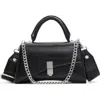 Aldo Croc Embossed Faux Leather Top Handle Bag In Black
