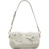 Aldo Daisy Bouquet Faux Leather Shoulder Bag In White