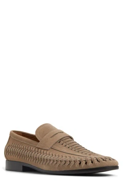 Aldo Danilo Woven Penny Loafer In Taupe