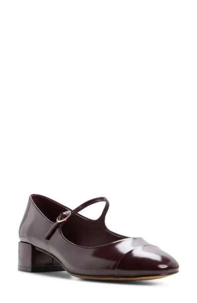 Aldo Decima Mary Jane Cap Toe Pump In Burgundy
