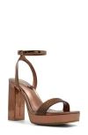 Aldo Diedra Ankle Strap Platform Sandal In Bronze