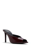 Aldo Elenara Pointed Peep Toe Mule In Burgundy