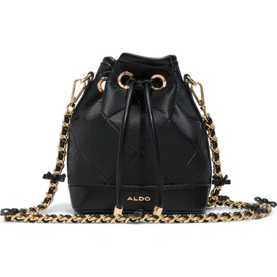 Aldo Elynnaa Faux Leather Bucket Bag In Black