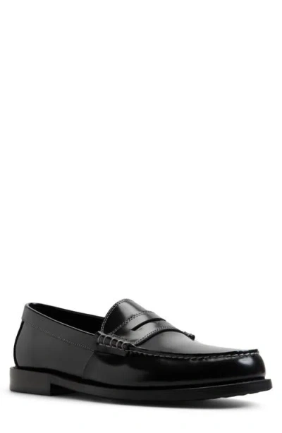 Aldo Emil Leather Penny Loafer In Black