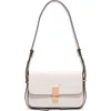 Aldo Eteinix Embossed Faux Leather Shoulder Bag In Embossed Lizard White