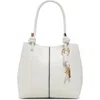 Shop Aldo Evie Lilyy X Faux Leather Satchel In White