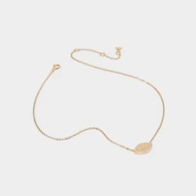 Aldo Eyenecklace In Gold/clear Multi