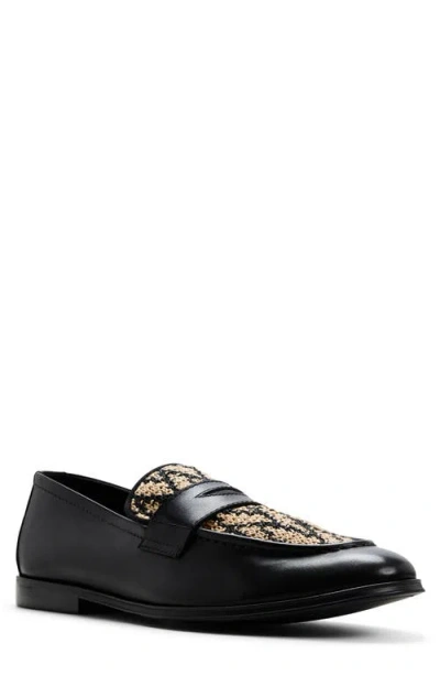 Aldo Fano Leather Penny Loafer In Black