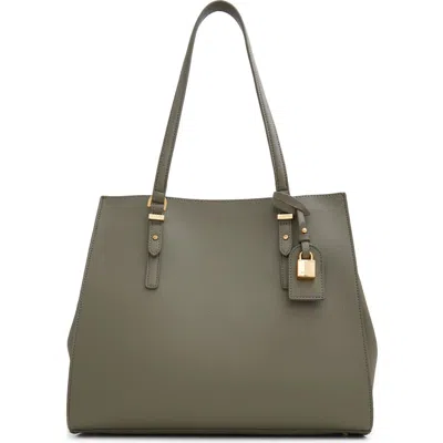Aldo Feacan Faux Leather Tote In Khaki