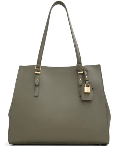 Aldo Feacan Synthetic Large Satchel In Khaki