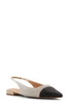 Aldo Fleure Slingback Pointed Cap Toe Flat In Beige Combo