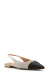 Aldo Fleure Slingback Pointed Cap Toe Flat In Beige Combo