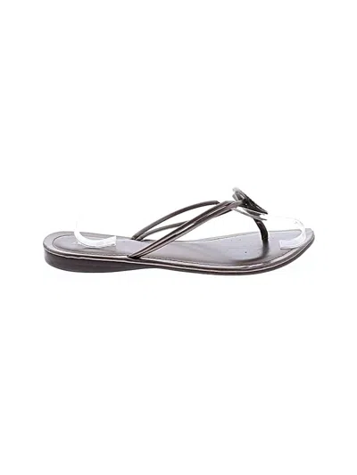 Pre-owned Aldo Flip Flops In Gray