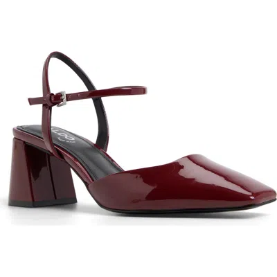 Aldo Gennifer Ankle Strap Pump In Burgundy