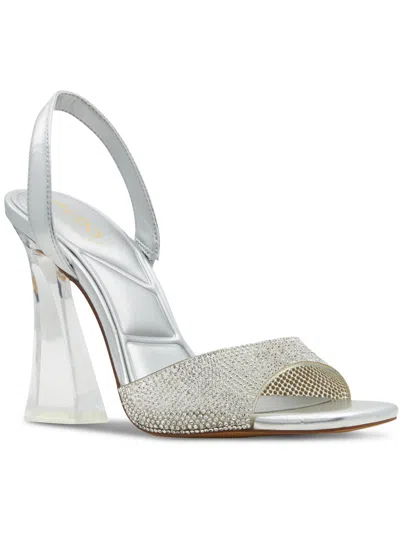 Aldo Gienna Womens Faux Leather Pumps In Silver