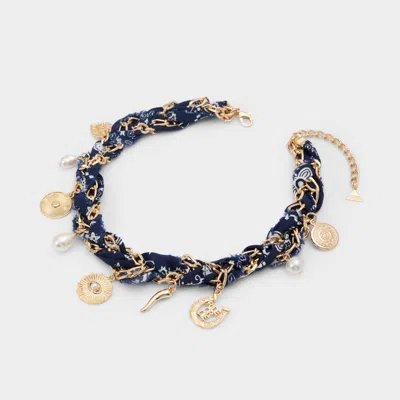 Aldo Goodluckcharms In Navy In Gold