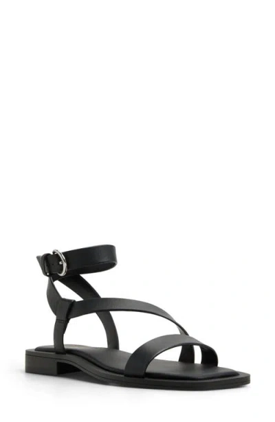 Aldo Grugar Ankle Strap Sandal In Charcoal