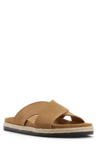 Aldo Hamel Slide Sandal In Brown