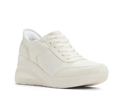 Aldo Iconi Step Wedge Sneaker In White