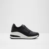Aldo Iconi Step Wedge Sneaker In Black