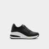 Aldo Iconi Step Wedge Sneaker In Black