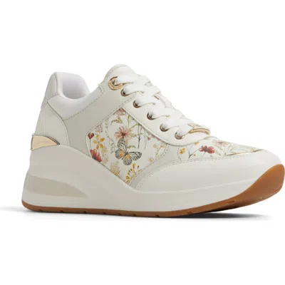 Aldo Iconistep Platform Sneaker In Ivory Multi