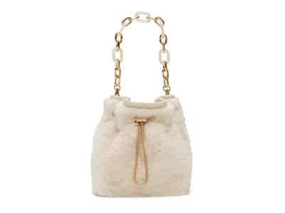 Aldo Ilynnaa Faux Fur Bucket Bag In Neutral