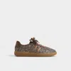 Aldo Itsneaker Glitter Sneaker With Removable Kiltie Flap In Brown