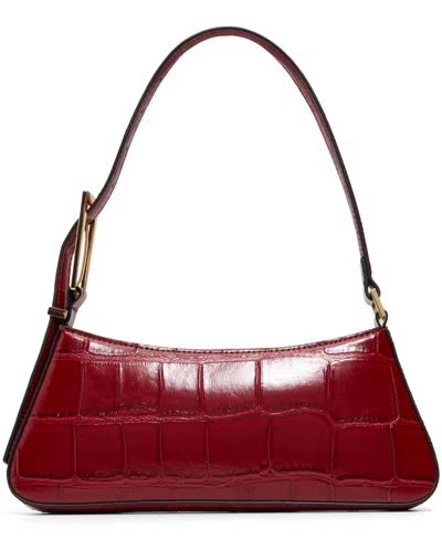 Aldo Jabelle Small Shoulder Handbag In Mix Mat Dark Red