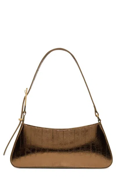 Aldo Jabellee Faux Leather Baguette Shoulder Bag In Bronze