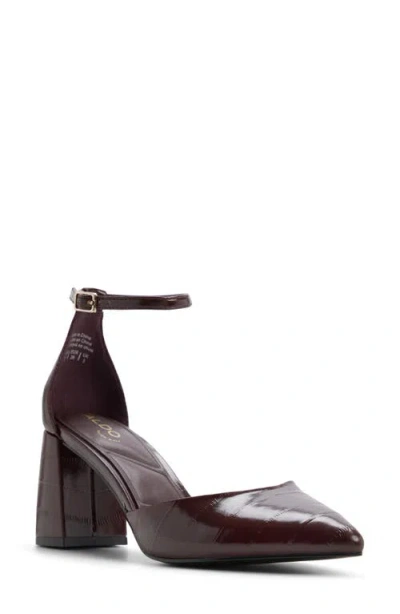 Aldo Jan Ankle Strap Pointed Toe Pump In Red
