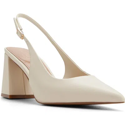 Aldo Jannette Slingback Pointed Toe Pump In White