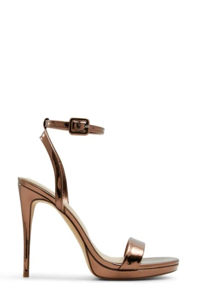 Aldo Katelina Ankle Strap Platform Sandal In Bronze