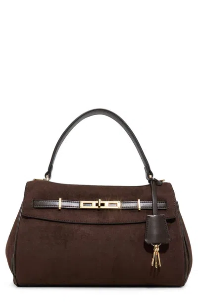 Aldo Katieax Faux Leather Satchel In Brown