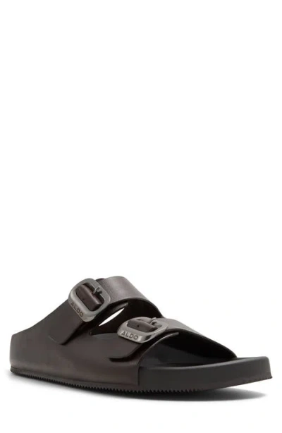 Aldo Kennebunk Slide Sandal In Dark Brown